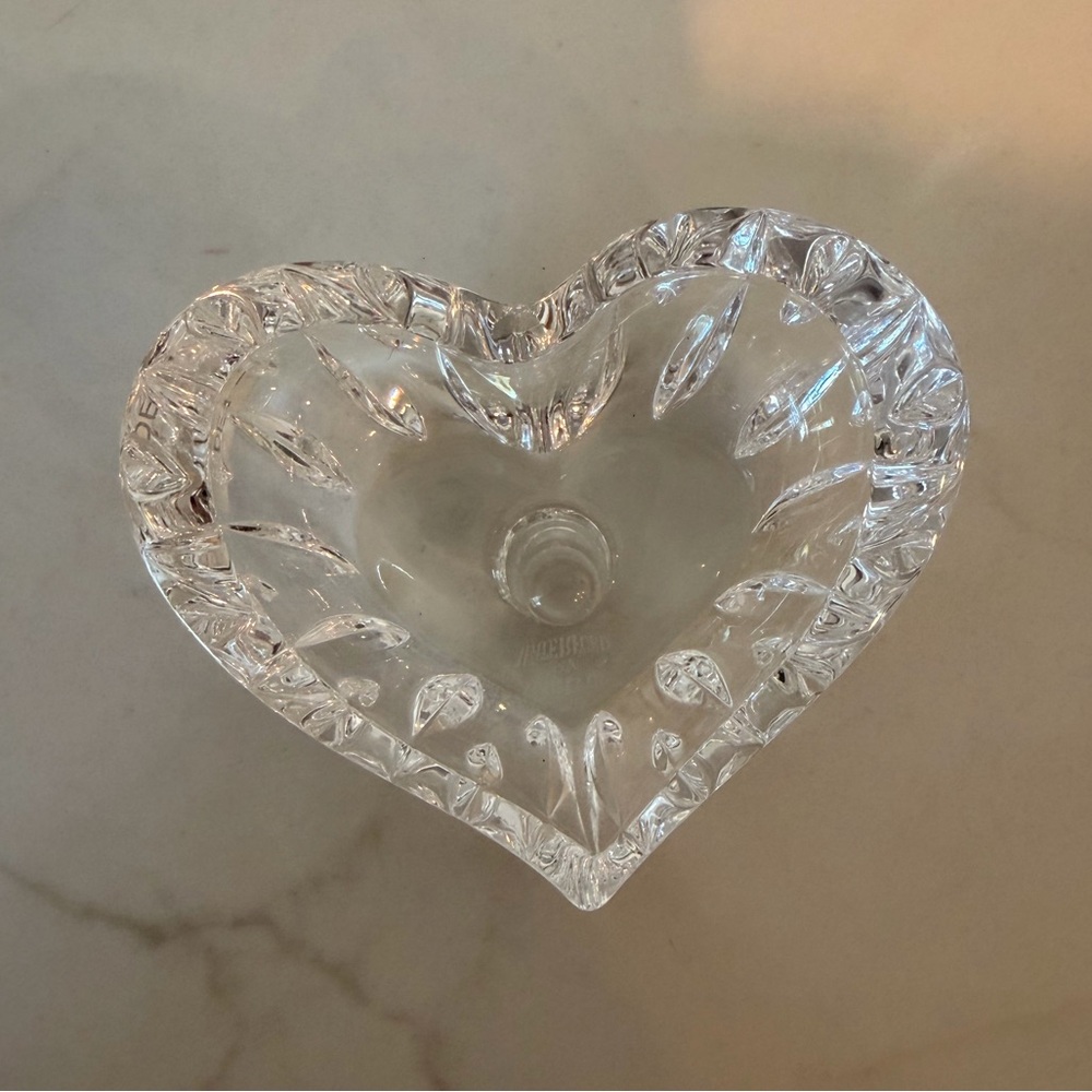 Marquis Waterford Crystal Heart Shaped Ring Holder